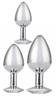 ANAL JEWEL PLUG 3 size set