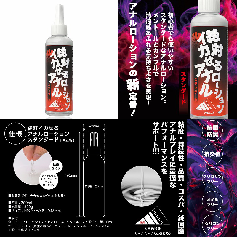 ORGASM GUARANTEED Anal Lubricant Standard 200ml 3bottles set