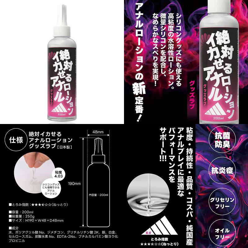  ORGASM GUARANTEED Anal Lubricant for Toys 200ml