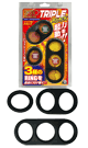 REGNO SILICONRING TRIPLE ATTACK - Inside deameter:2.8cm and 1.8cm