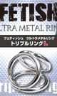 FETISH ULTRA COCKRING  ( Triple ring L ) - Ring diameters :  3.8cm 4.5cm 5.0cm