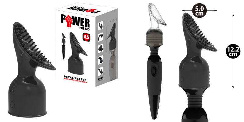 POWER HEAD ( petal teaser / black )