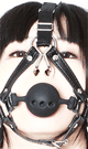 SM-VIP 鼻フック ボールギャグ ハーネス（黒）